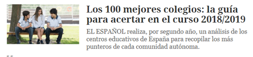 Ranking de colegios de El Español